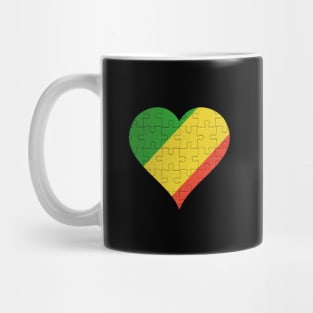 Congon Jigsaw Puzzle Heart Design - Gift for Congon With Republic Of The Congo Roots Mug